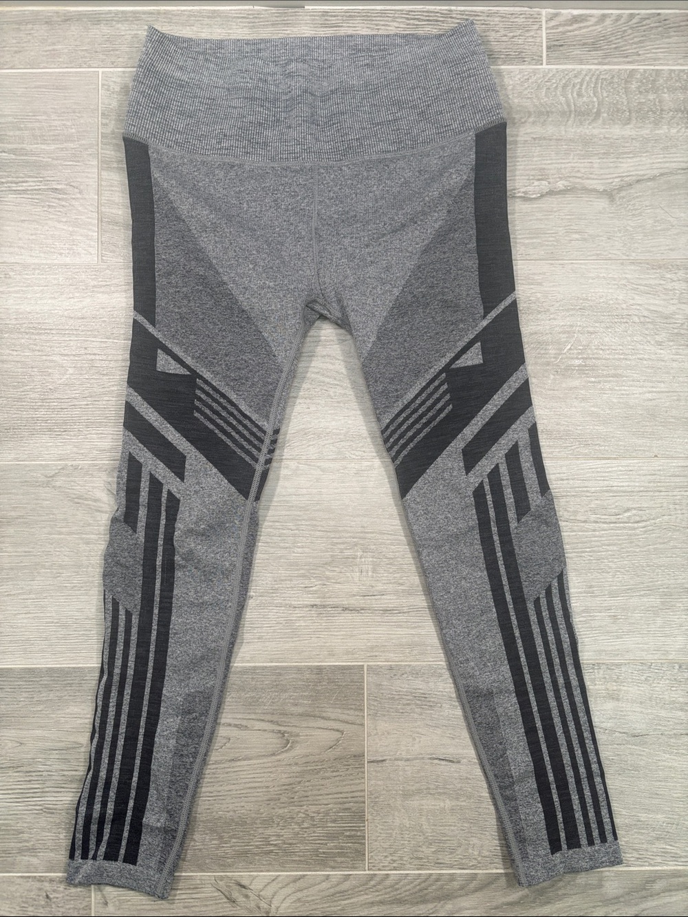 Alo Yoga High Waist Seamless Moto Leggings Heather Grey 7/8 Ankle Medium